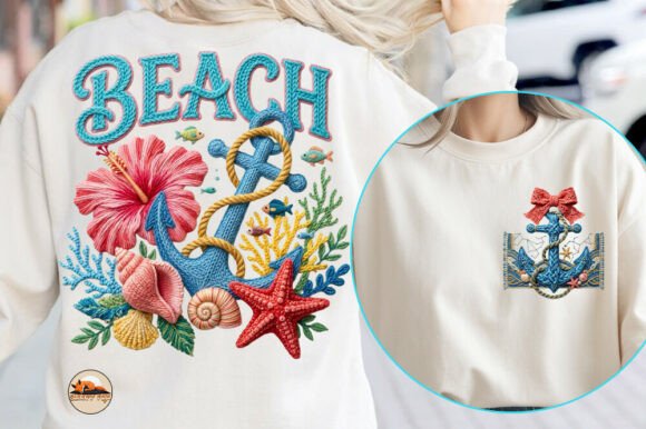 Beach Anchor & Tropical Floral Summer Design Pack