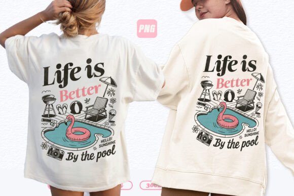 Bring Retro Poolside Charm to Your Projects with This Doodle PNG