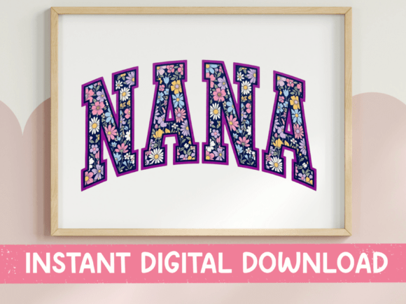 Celebrate Nana with the Floral Nana Arched SVG PNG Design
