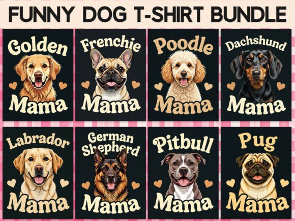 Cute Dog Mom PNG Design Bundle: A Designer's Toolkit for Pet Brands
