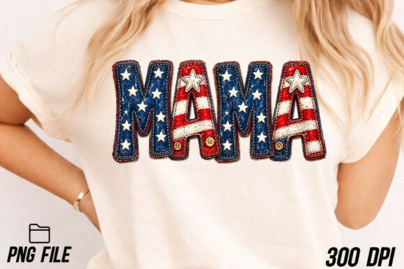 Independence Day MAMA Patchwork: A Patriotic Design Asset