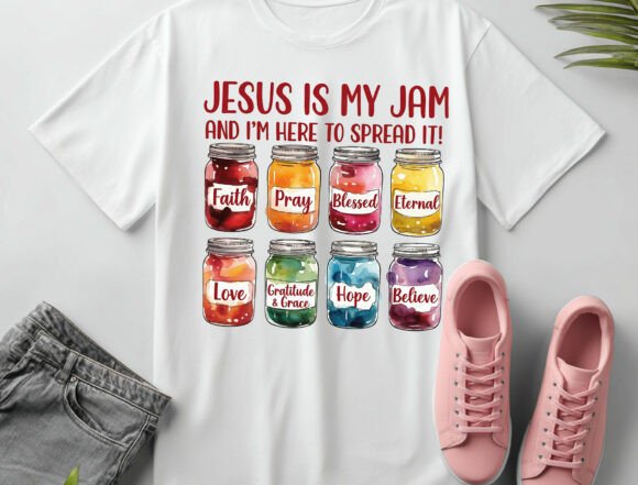 Jesus Is My Jam Png: A Retro Christian Design Asset