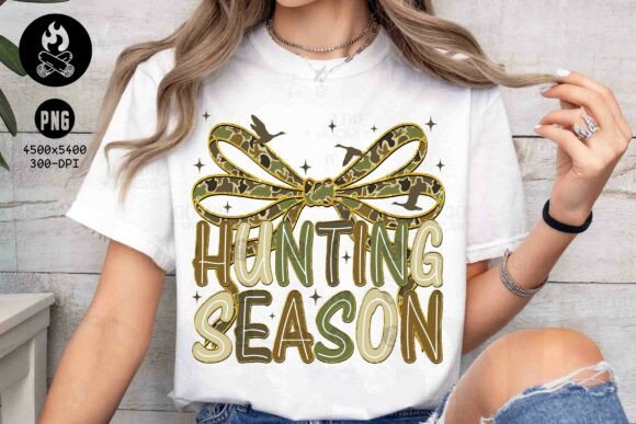 Styling Your Brand: The Hunting Season Coquette Camo Bow Png
